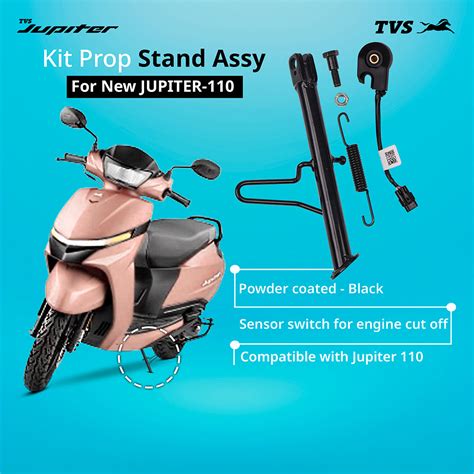 TVS New Jupiter 110 Kit Side Stand - Designed for Stability and Durabi