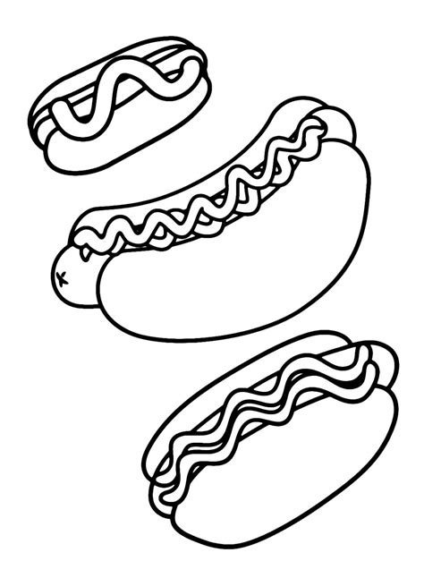 Hot Dog Coloring Pages