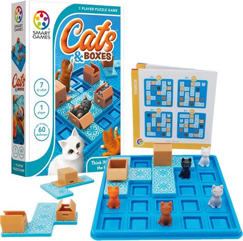 Amazon.com: SmartGames SG450 Cats & Boxes, Puzzle Game with 60 ...