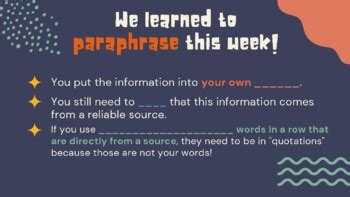Image result for Paraphrasing Lesson Video