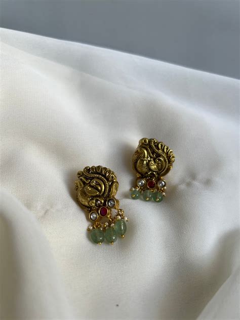 Jumbo Nagas peacock studs – House of Jhumkas