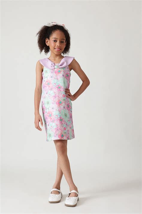 Buy The Girls Multi Color A-Line Off-Shoulder Dress Online | One Friday