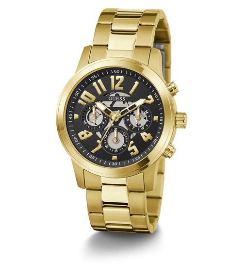 GUESS Men's Gold Tone Multi-Function Watch
