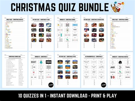 Printable Christmas Quiz 的图像结果