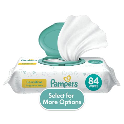 Pampers Sensitive Baby Wipes 1X Flip-Top Pack 84ct (Select for More ...