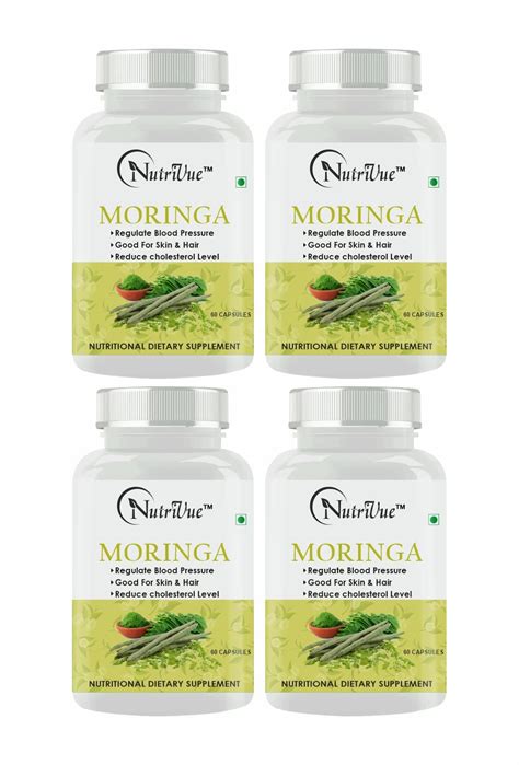 Buy Nutrivue Moringa Natural Capsules Good for Skin & Hair (60 Veg ...