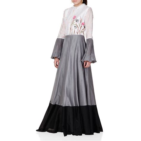 Embroidered Colour Block Dress – Limerick by Abirr n' Nanki