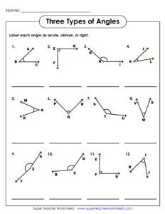 Angle Measurement Worksheets Pdf - Angleworksheets.com