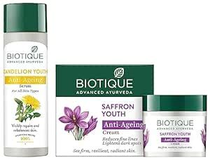 Biotique Bio Dandelion Visibly Ageless Serum, 190ml And Biotique Bio ...