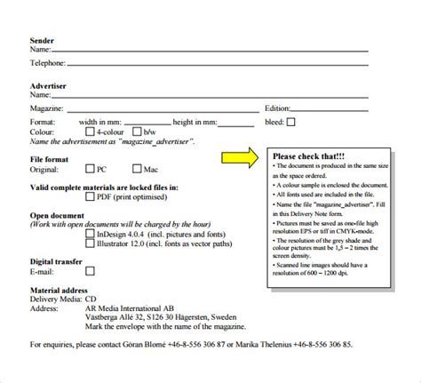 Image result for Delivery Note Sample Form