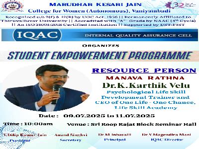 Welcome to Marudhar Kesari Jain College for Women