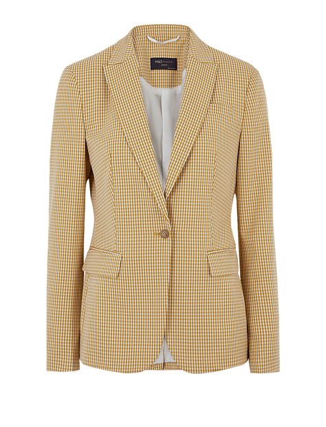 Buy Checked Single Breasted Blazer at Marks & Spencer