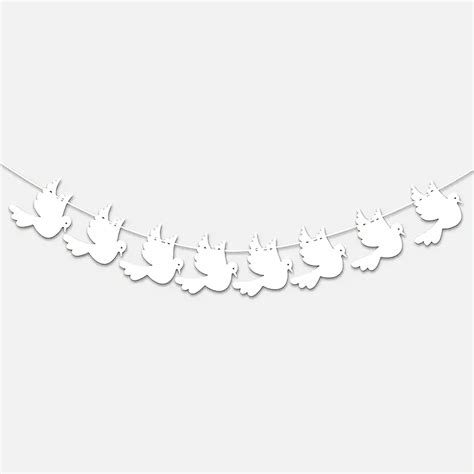 Cliths Pack of 11 Pcs White Dove Garland for Baptism First Communion ...