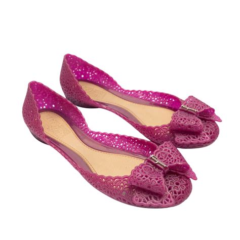 Salvatore Ferragamo Purple Jelly Nilly Ballet Flats