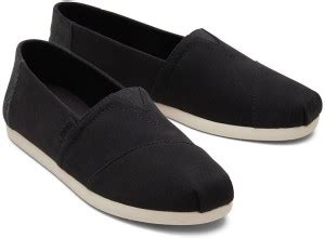 TOMS Black Lightweight Slip Ons Canvas Shoes For Men - Buy TOMS Black ...