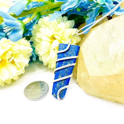 Shop Genuine Lapis Lazuli Pencil Pendants Online - Talk To Crystals