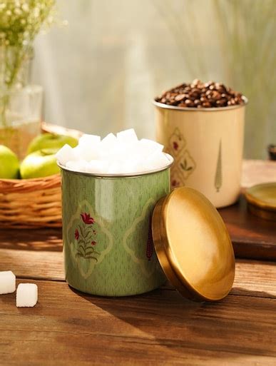 Shop Jaypore Multicolour Stainless Steel Jar for Home Online 39619299
