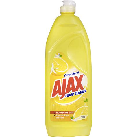 Ajax Floor Cleaner Lemon 750ml | Woolworths