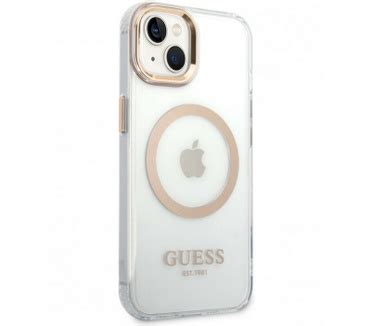 Guess Translucent MagSafe Back Case iPhone 14 Plus (6.7") Goud: beste ...