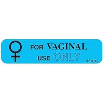 PHARMEX 1-72G Permanent Paper Label,"Vaginal USE ONLY", 1 9/16" x 3/8 ...