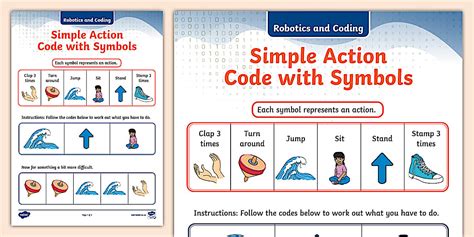 Robotics and Coding - Digital Concepts: Simple Action Code