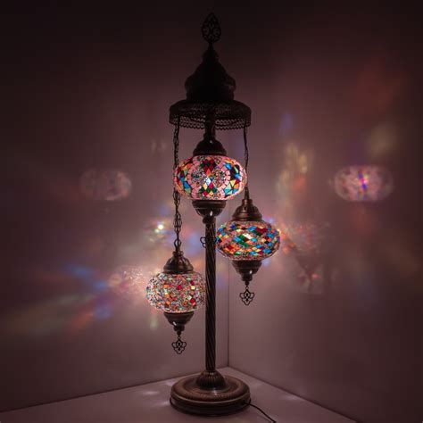 Turkish Moroccan Mosaic Floor Lamp | Turkish Lamp 3 Big Size 6.5 ...
