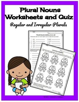 Plural Nouns Worksheets and Quiz | Irregular and Regular by Mrs Gomez's ...