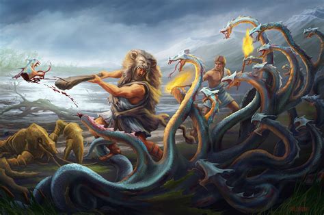ArtStation - Hercules and the Lernaean Hydra
