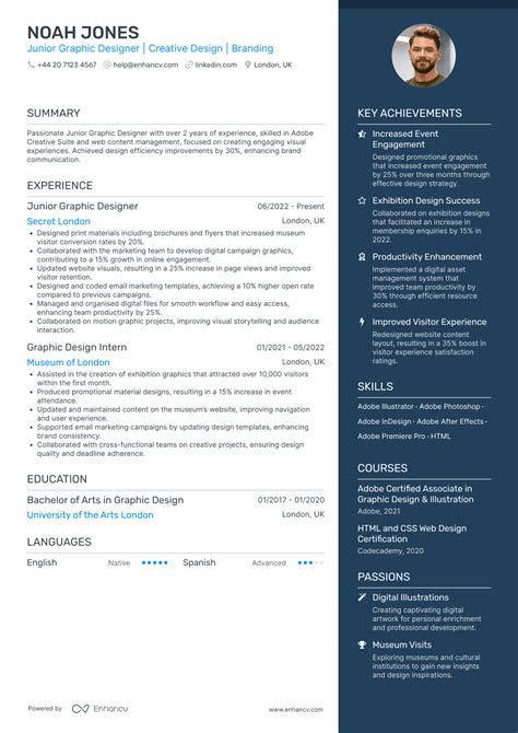Junior Graphic Designer CV Examples & Guide for 2026