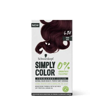 Schwarzkopf Simply Color Permanent Hair Colour 6.84 True Red Rs 471 At ...