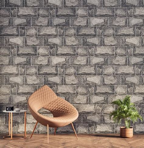 Elevation Wall Tile TL 00067 A Slate Black 2 ft x 1 ft Punch Matte ...