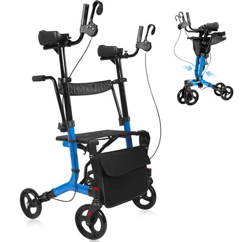 All Terrain Upright Walker with Flat-Free Solid Rubber Tires - Outdoor Stand Up Walker for ...