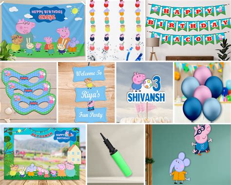 Peppa Pig Boy Theme Exclusive Kit | Party Supplies Kit Online – Party ...