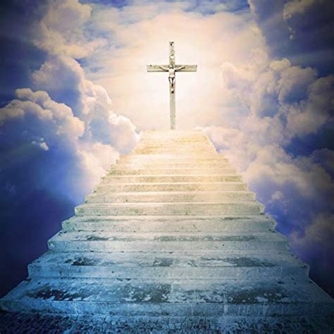 Buy Leowefowa Vinyl 6x6ft The Stairs to Heaven Backdrop Photograph ...
