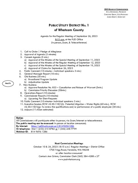 Fillable Online DRAFT. PUBLIC UTILITY DISTRICT NO. 1 of Whatcom ... Fax ...