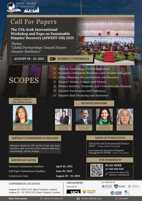 Call for ABSTRACTS The 17th AIWEST-DR 2025 “Global Partnerships Towards ...