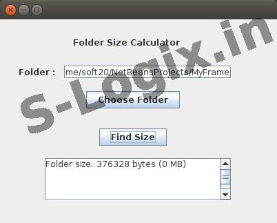 Java sample code for find folder size | S-Logix