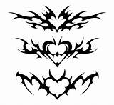 Neo tribal y2k tattoo with heart shape cyber sigilism style black ...