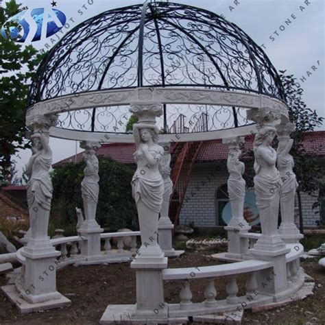 Outdoor Garden Pergola Marble Gazebo – Dharajyot Stone Art
