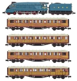 2S-008-016 Dapol N Gauge A4 Valanced Mallard 4468 Garter Blue & 4 ...