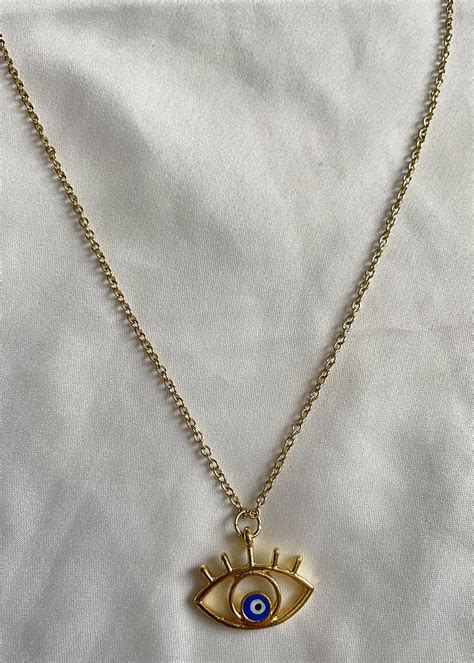 Get Blue & White Evil Eye Necklace at ₹ 465 | LBB Shop