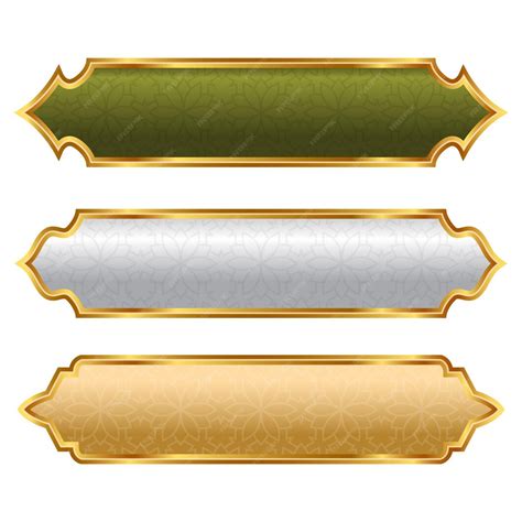 Premium Vector | Luxury golden arabic islamic text box title frame ...