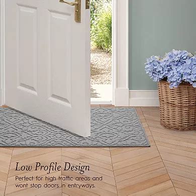 Laura Ashley Feya Solid Hi-Low Tufted Washable Skid-Resistant Runner Rug