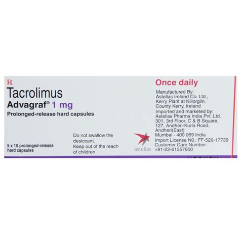 Advagraf 1mg Capsule 10's Price, Uses, Side Effects, Composition ...