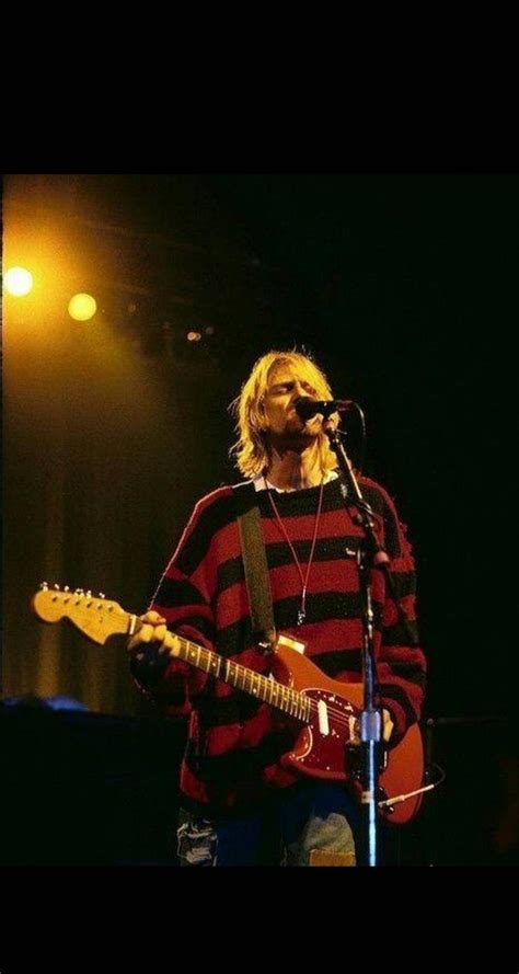 Kurt Cobain Red And Black Striped Sweater