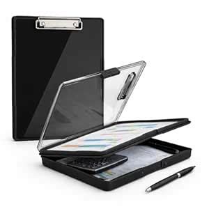 Crafto Mania A4 Clipboard with Storage, Heavy Duty Side Opening Clip ...