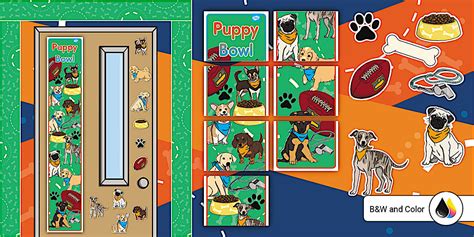 Puppy Bowl Door Decoration Pack | Kindergarten Resource