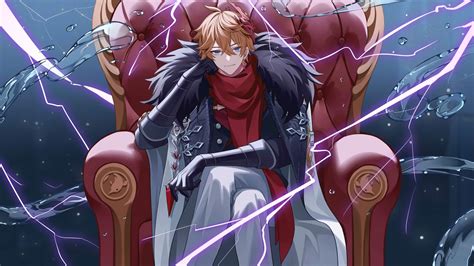 Tartaglia Childe 4K Ultra HD – Genshin Impact Thunder Emblem Wallpaper ...