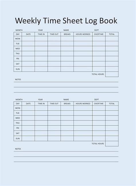 Weekly Time Sheet Log Book (Kindle Scribe Only) eBook : Hailey, Brain ...