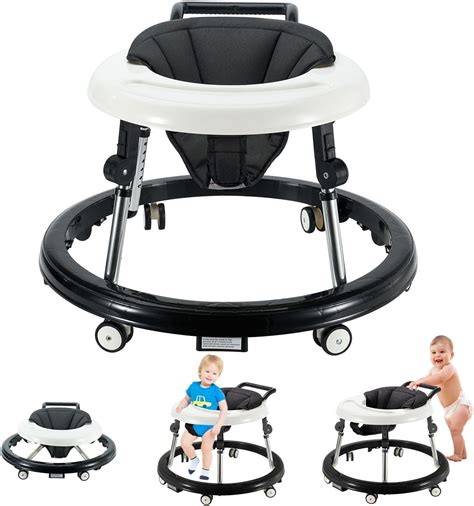Baby Walker with Wheels, Activity Center with Mute Wheels Anti-Rollover ...